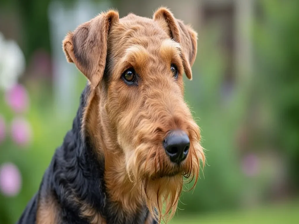 airedale-terrier-coat-color Airedale Terrier coat texture black saddle and tan color details