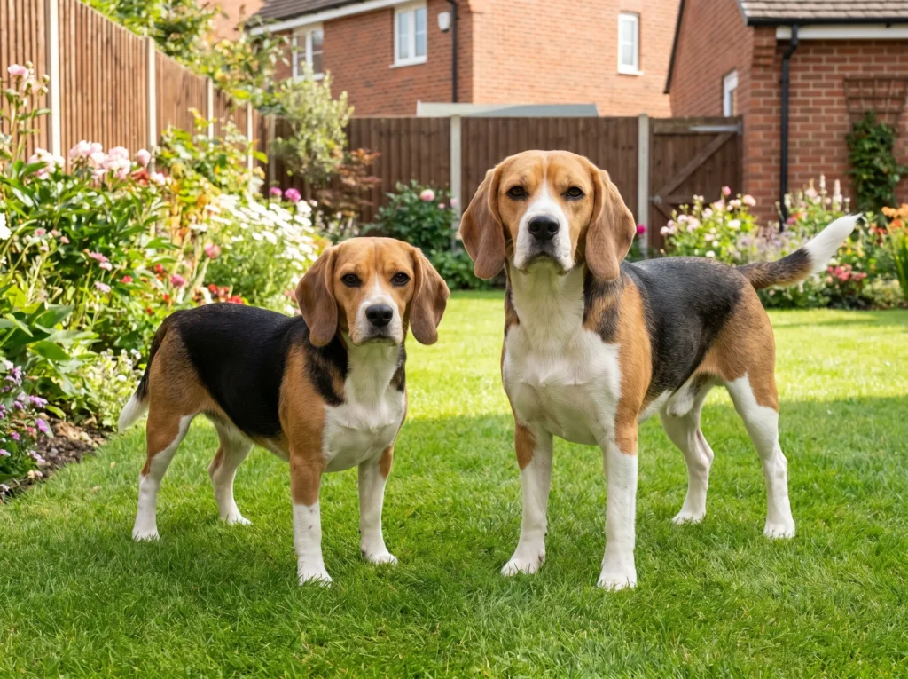 beagle-size-comparison Beagle dog size comparison small and standard